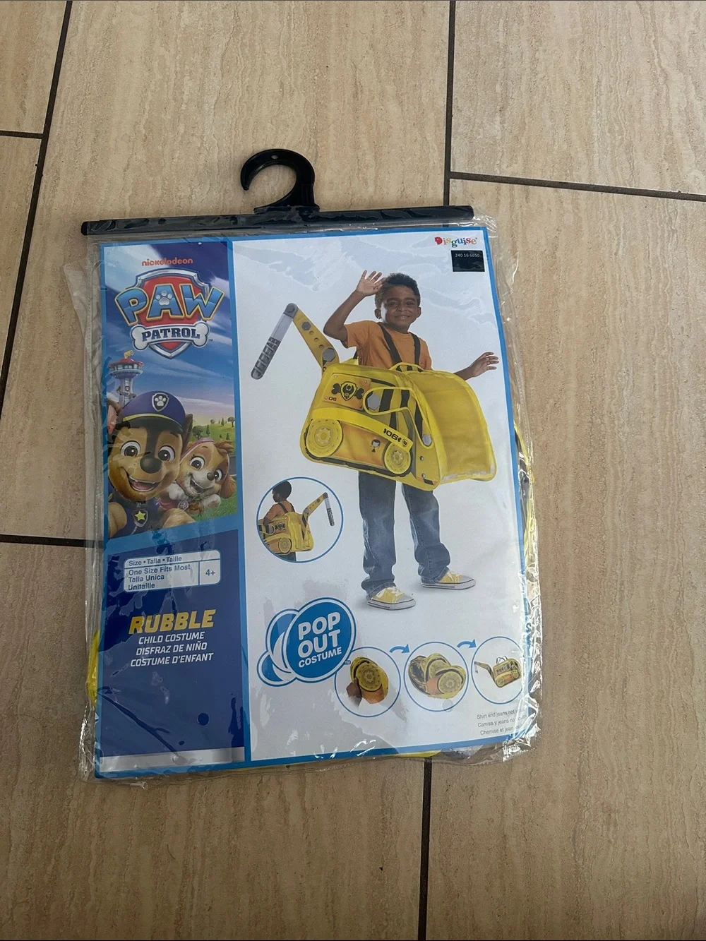 Disguise Nickelodeon Paw Patrol Rubble Pop-Out Crossplay, Halloween Costume